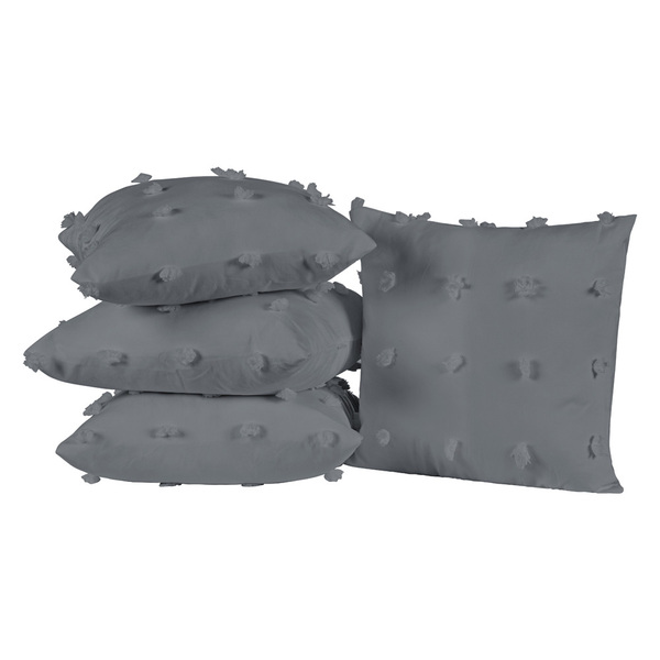 Kit 04 Almofadas Cheias Poppy 45cm X 45cm - Cinza