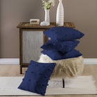 Kit 04 Almofadas Cheias Poppy 45cm X 45cm - Marinho