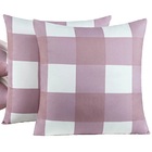 Kit 04 Almofadas Cheias Xadrez Dolce Vita 45cm X 45cm - Rose