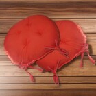 Kit 04 Almofadas Futon Redondo Assento Para Cadeira 40x40 Lar