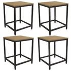 Kit 04 Bancos 47x38cm Estilo Industrial Crome Li023 Kappesberg