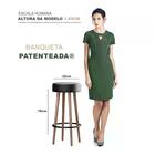 Kit 04 Bancos Banqueta Alta Madeira Estofada Berlin Courissim