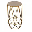 Kit 04 Banqueta Alta Aramado Liz Base Dourado Bege