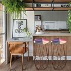 Kit 04 Banqueta Alta Aramado Liz Hexágono Triângulo Colorido