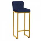 Kit 04 Banqueta Alta Azul Marinho