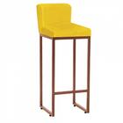 Kit 04 Banqueta Alta Bronze Amarelo