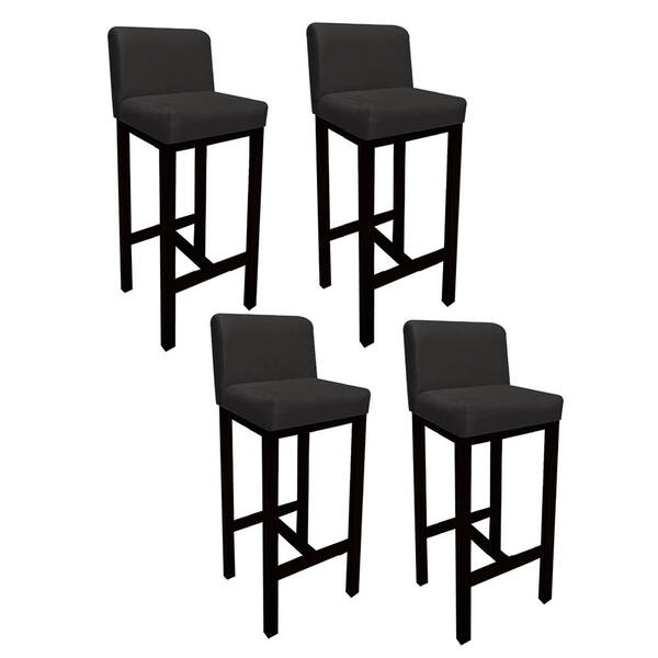 Kit 04 Banqueta Alta Com Encosto Aila Cozinha Balcão Bistrô B