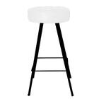 Kit 04 Banqueta Alta Laisa Preto Suede Branco