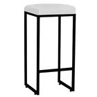 Kit 04 Banqueta Alta Lara Bronze Corino Branco