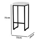 Kit 04 Banqueta Alta Lara Bronze Corino Branco