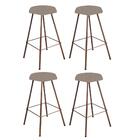 Kit 04 Banqueta Alta Lari Eiffel Corino Bege