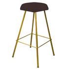 Kit 04 Banqueta Alta Lari Eiffel Dourado Marrom