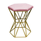 Kit 04 Banqueta Alta Lexi Dourado Suede Amarelo