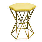 Kit 04 Banqueta Alta Lexi Dourado Suede Azul Marinho