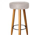 Kit 04 Banqueta Alta Lia Castanho Corino Bege