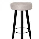 Kit 04 Banqueta Alta Lia Preto Corino Bege