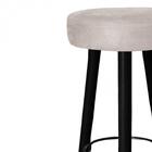 Kit 04 Banqueta Alta Lia Preto Corino Bege