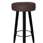 Kit 04 Banqueta Alta Lia Preto Suede Marrom