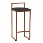 Kit 04 Banqueta Alta Lina Bronze Suede Cinza