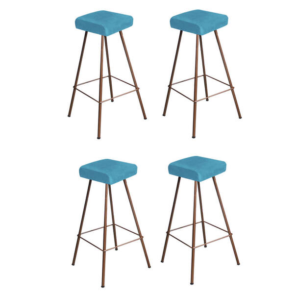 Kit 04 Banqueta Alta Lira Eiffel Industrial Cozinha Bar Balcã