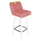 Kit 04 Banqueta Alta Lith Branco Rose Gold