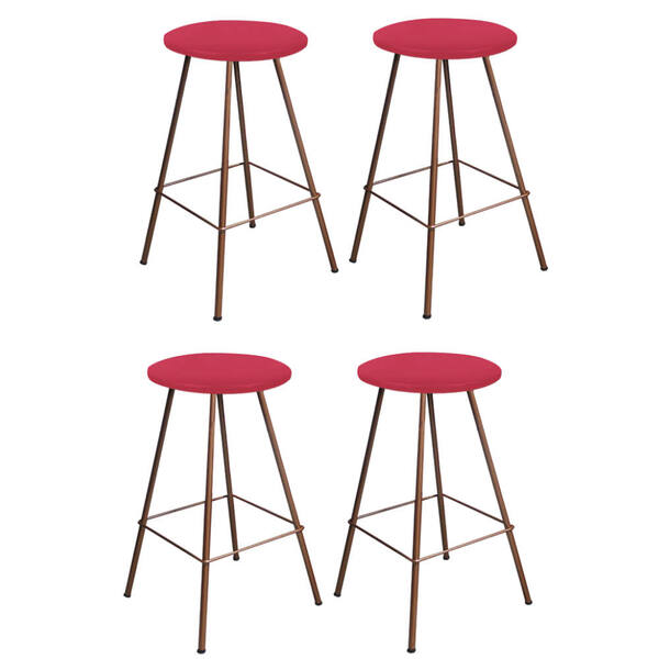 Kit 04 Banqueta Alta Loni Eiffel Industrial Cozinha Bar Balcã