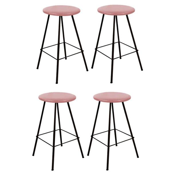 Kit 04 Banqueta Alta Loni Eiffel Preto Rose Gold