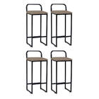 Kit 04 Banqueta Alta Luffi Com Encosto Cozinha Bar Balcão Bis