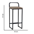 Kit 04 Banqueta Alta Luffi Com Encosto Cozinha Bar Balcão Bis