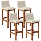 Kit 04 Banqueta Alta Para Cozinha Sala De Jantar Fixa Alya L0