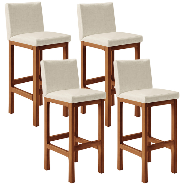 Kit 04 Banqueta Alta Para Cozinha Sala De Jantar Fixa Alya L0
