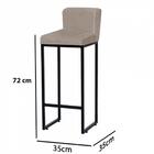 Kit 04 Banqueta Alta Preto Bege