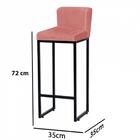 Kit 04 Banqueta Alta Preto Rose Gold