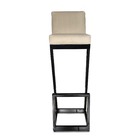 Kit 04 Banqueta Alta Z Base De Ferro Suede Bege - D'classe De