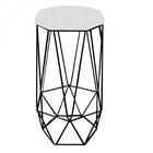 Kit 04 Banqueta Aramado Liz Base Preto Corino Branco