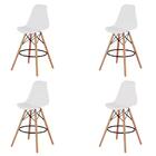 Kit 04 Banqueta Eiffel - Branco Branco