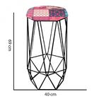 Kit 04 Banqueta Preto Patchwork Romero Brito