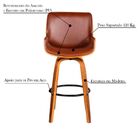 Kit 04 Banquetas Agra Giratória Com Base De Madeira E Apoio D