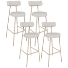 Kit 04 Banquetas Alta Bar Cozinha Sala De Jantar Aço Milão Ar