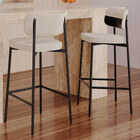 Kit 04 Banquetas Alta Bar Cozinha Sala De Jantar Aço Preto Ka