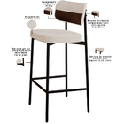 Kit 04 Banquetas Alta Bar Cozinha Sala De Jantar Aço Preto Ka