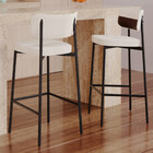 Kit 04 Banquetas Alta Bar Cozinha Sala De Jantar Aço Preto Ka