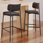 Kit 04 Banquetas Alta Bar Cozinha Sala De Jantar Aço Preto Ka