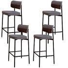 Kit 04 Banquetas Alta Bar Cozinha Sala De Jantar Aço Preto Ka