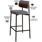 Kit 04 Banquetas Alta Bar Cozinha Sala De Jantar Aço Preto Ka