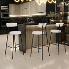 Kit 04 Banquetas Alta Bar Cozinha Sala De Jantar Em Aço Milão