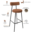 Kit 04 Banquetas Alta Bar Cozinha Sala De Jantar Em Aço Milão