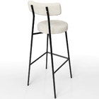 Kit 04 Banquetas Alta Bar Cozinha Sala De Jantar Em Aço Milão