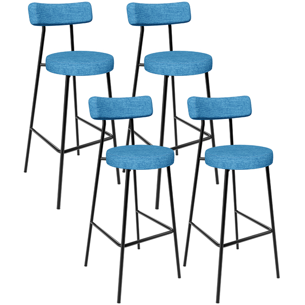 Kit 04 Banquetas Alta Bar Cozinha Sala De Jantar Estrutura Em