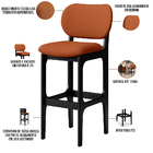 Kit 04 Banquetas Alta Bar Cozinha Sala Jantar Fixa Betta L02